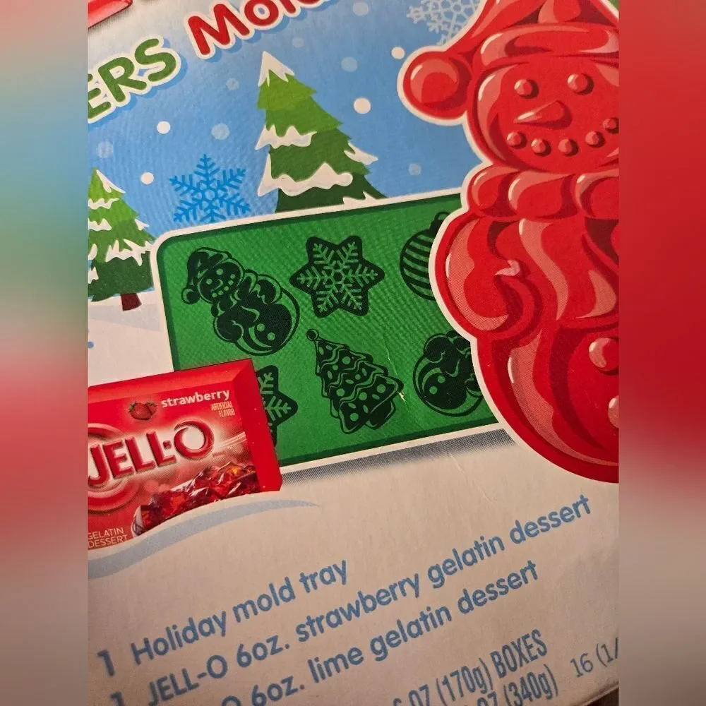 Jell-O Jigglers Mold Kit snowflakes snowman, Christmas tree, ornament